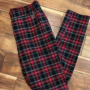 Tommy Hilfiger Red and Black Plaid Skinny Pants